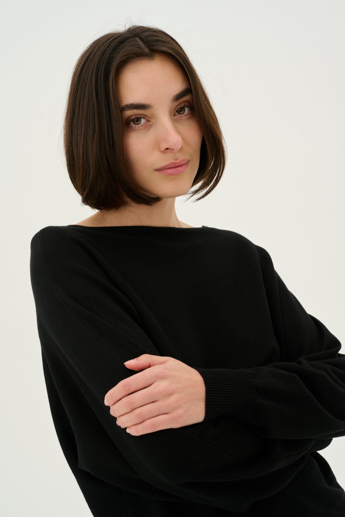 CULTURE Annemarie batwing jumper Sort