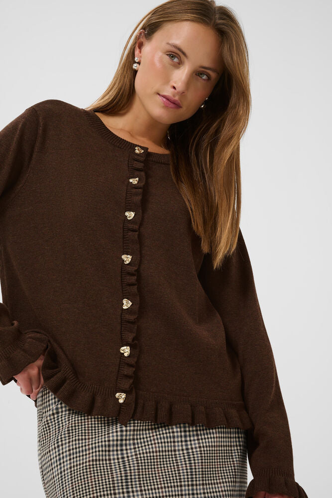 CULTURE Annemarie Frill Cardigan Brun