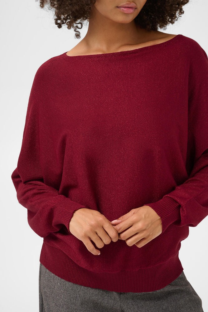 CULTURE Fay Batwing Jumper Red