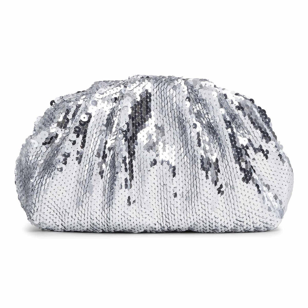 SUI AVA Sequin Clutch Silver