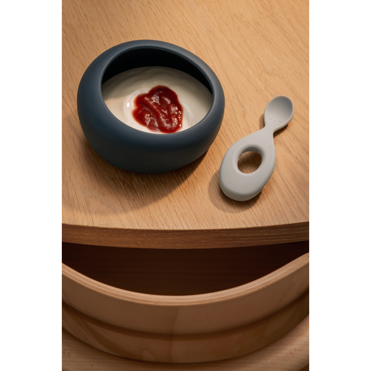 LIEWOOD Sparia Bowl w.Spoon Blå