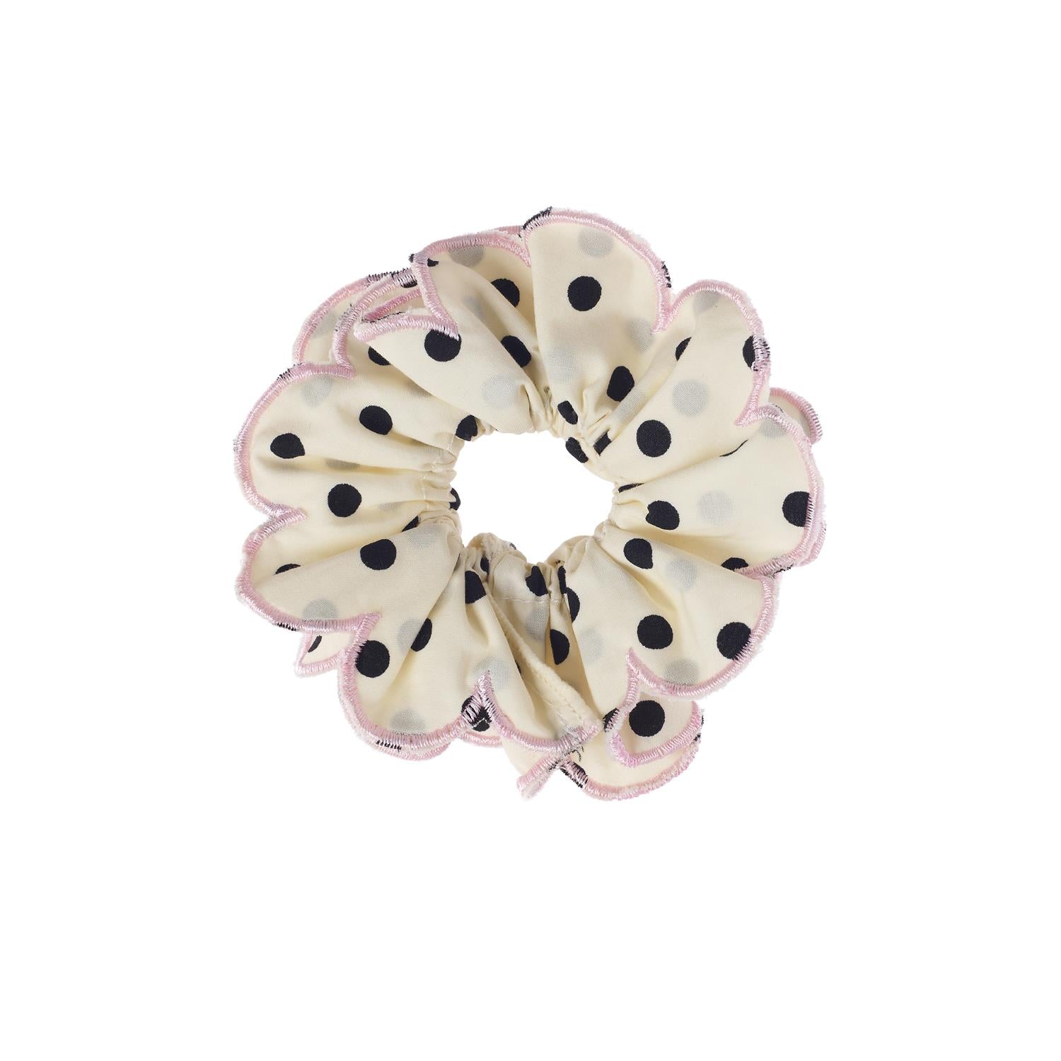 ROCKAHULA Kids Polka Dot Scalloped Scrunchie - Farmor Ingvarda