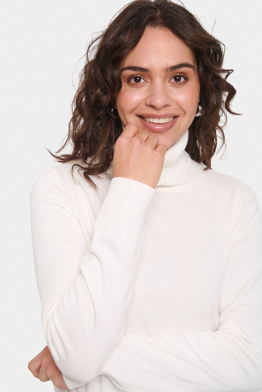 SAINT TROPEZ Mila rollneck pullover Ice