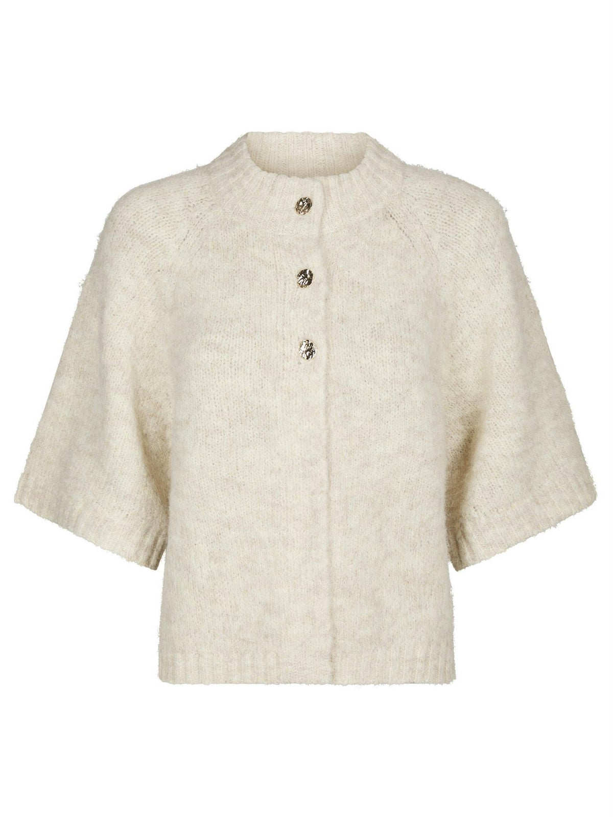 NEO NOIR Benuta Fluffy Knit Cardigan Off White