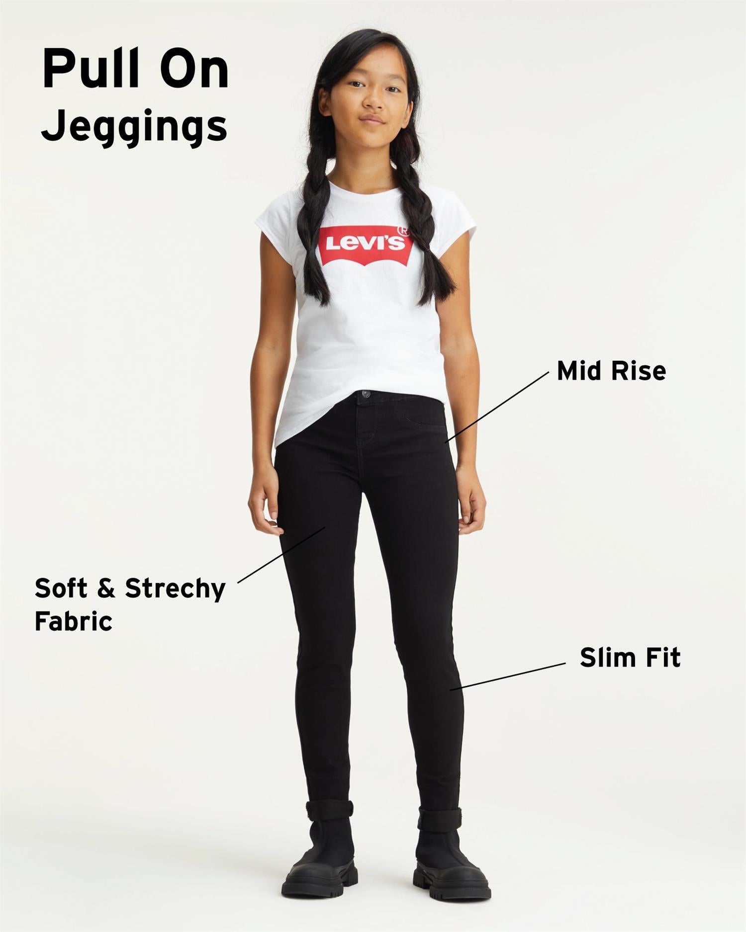 LEVIS Jeggings Svart