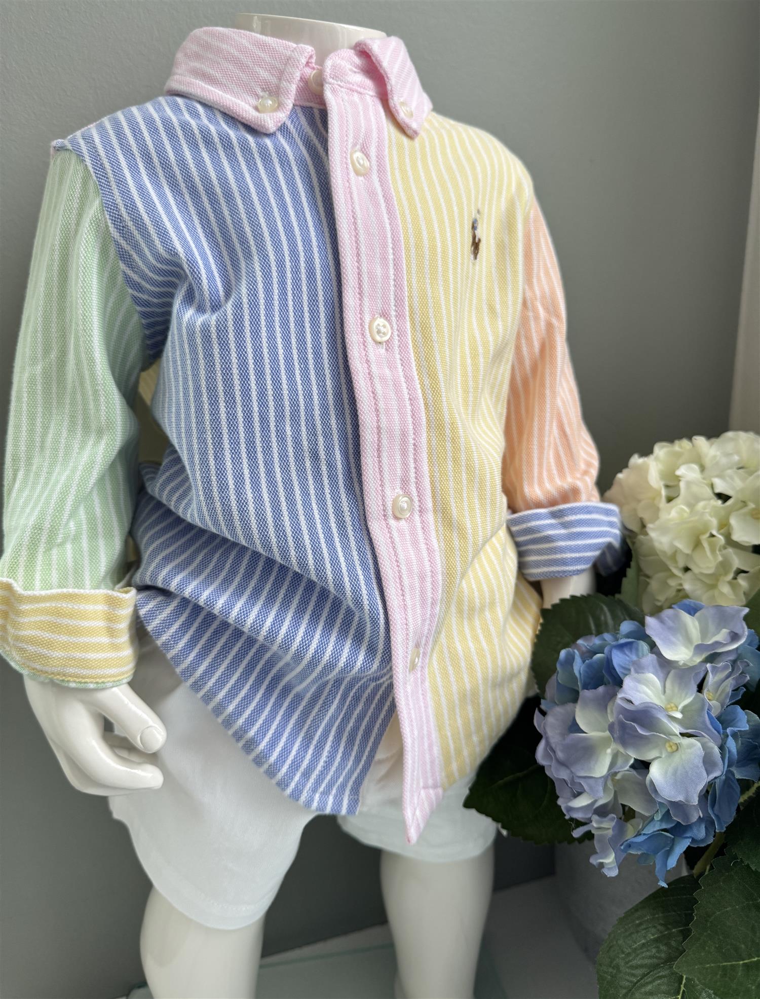 RALPH LAUREN Baby 0-24mnd. Sett med skjorte og shorts Multi