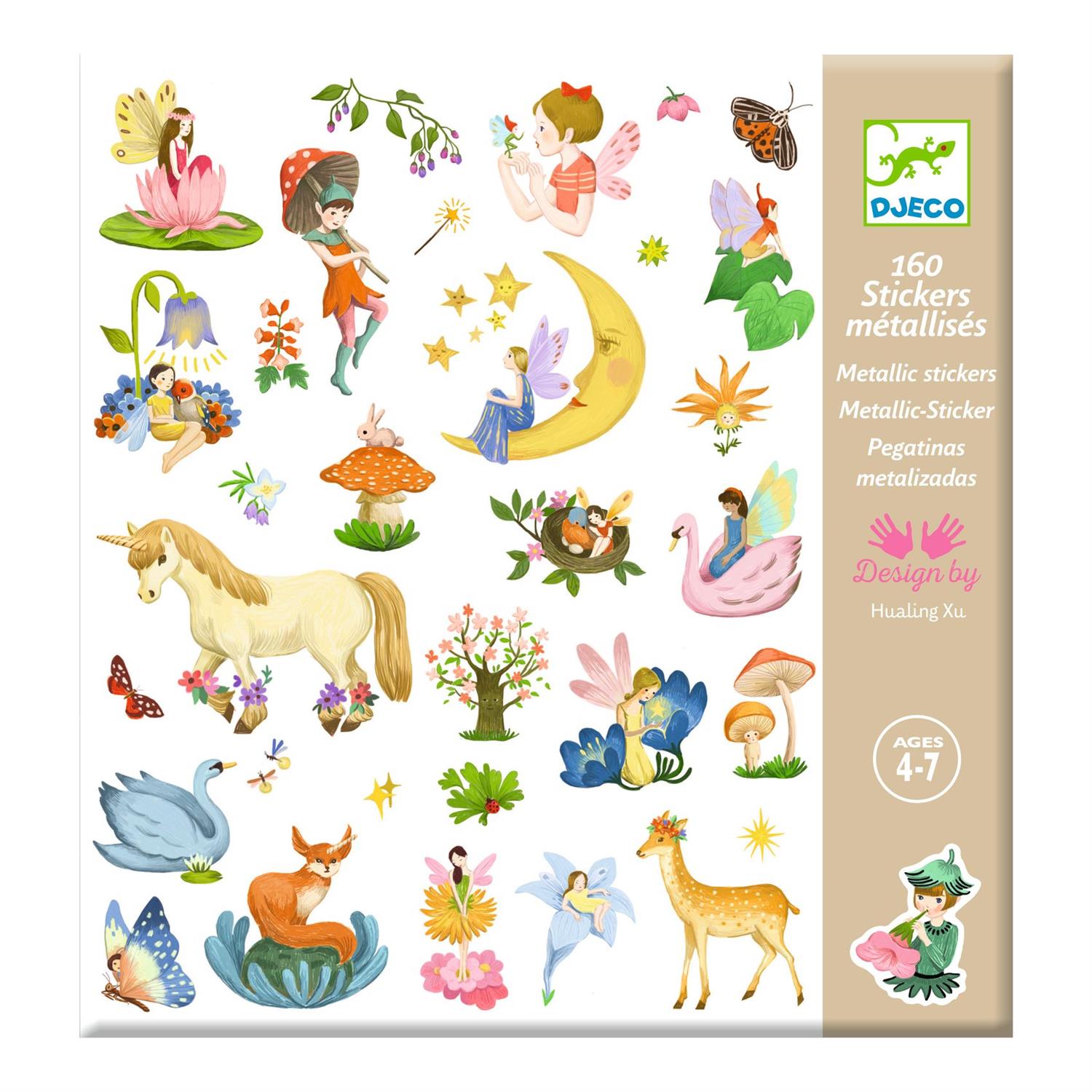 DJECO Stickers 160stk Fantasy