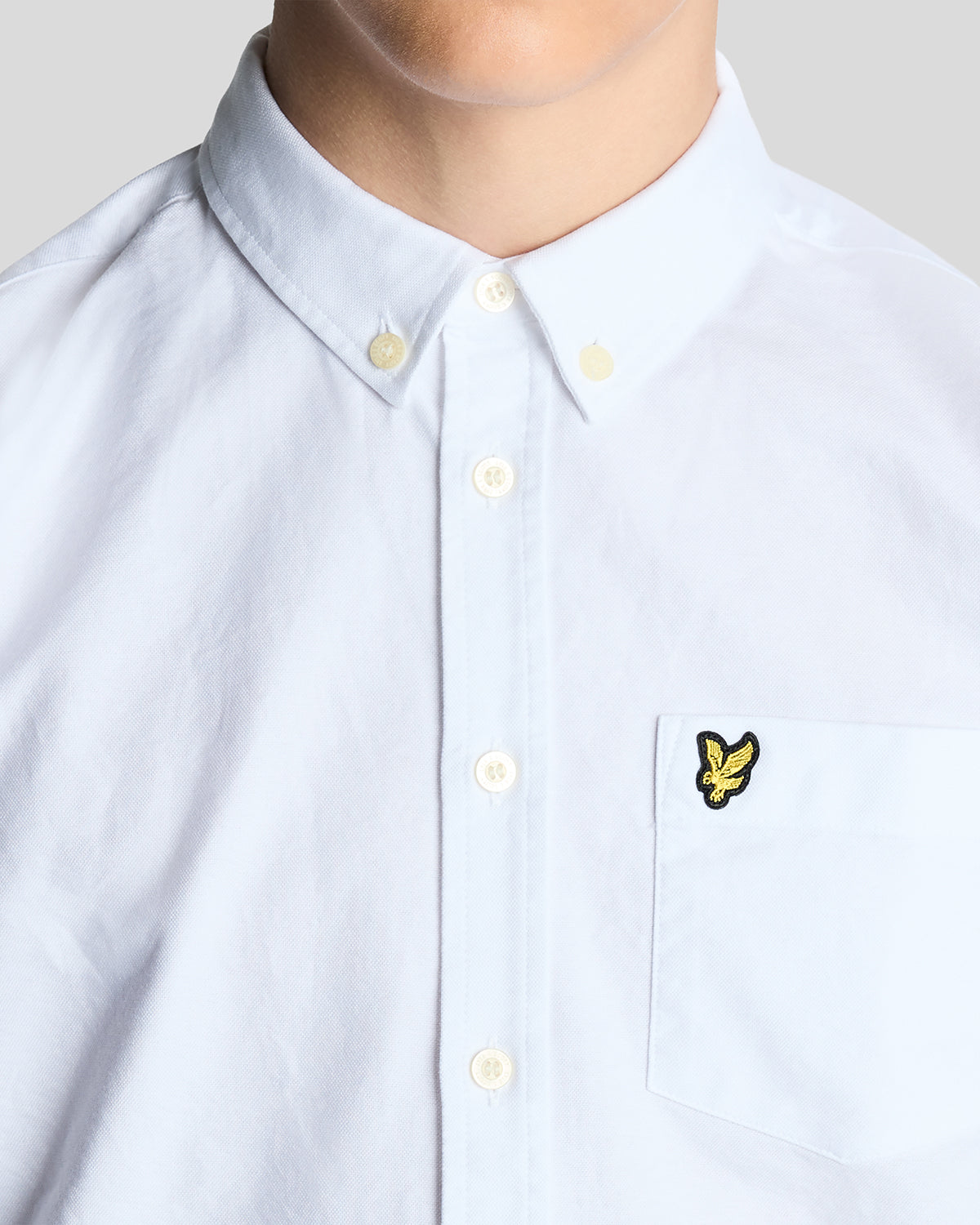 LYLE & SCOTT Oxford skjorte Hvit - Farmor Ingvarda