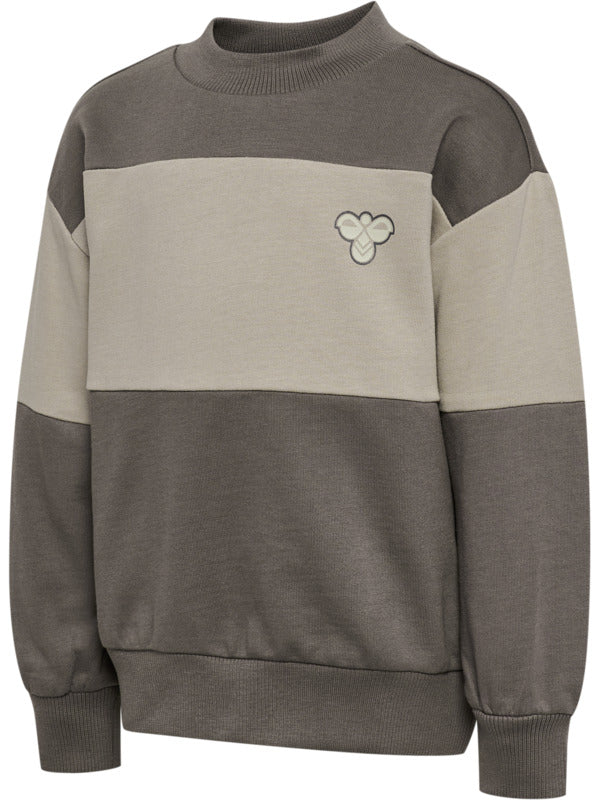 HUMMEL 0-4ÅR Loose Block Sweatshirt Oliven/Beige