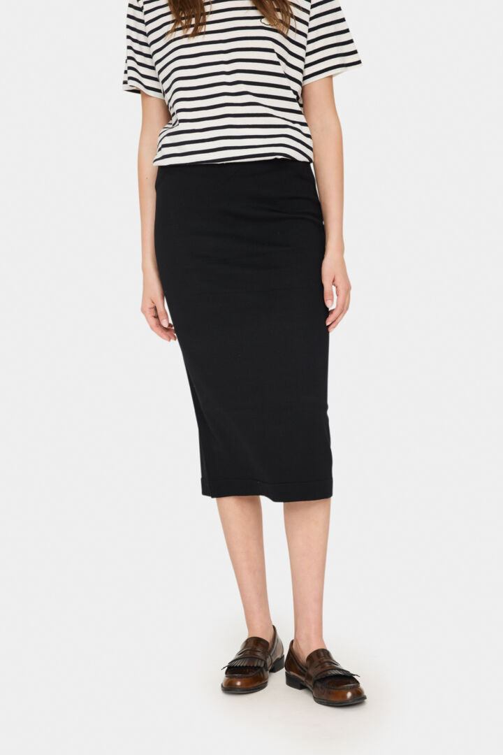 SAINT TROPEZ Mila skirt Sort