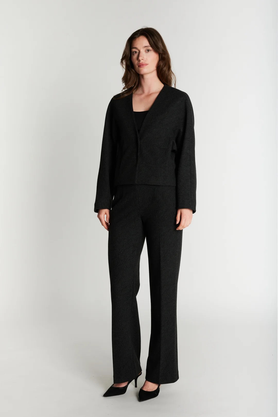 RUE de FEMME Olana Wide Pants Black Melange