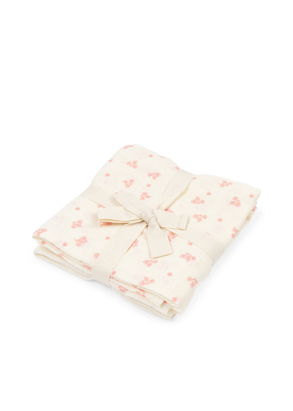 FANGA FONTANA by Konges Sløjd Bellini 3pk Muslin Cloth Krem/Rosa - Farmor Ingvarda