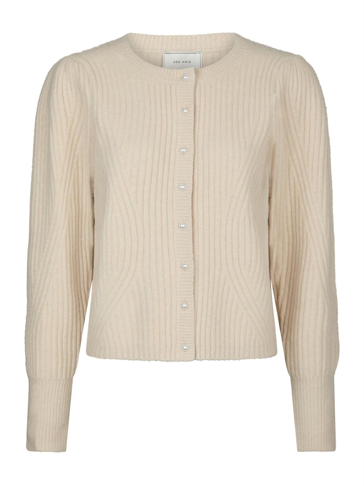 NEO NOIR Puli Knit Cardigan Ivory
