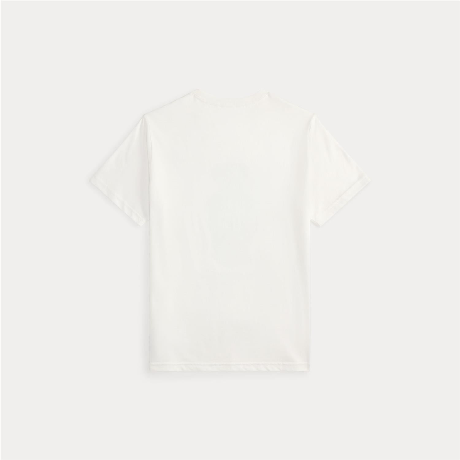 RALPH LAUREN 8-16År Polo Bear T-skjorte Hvit