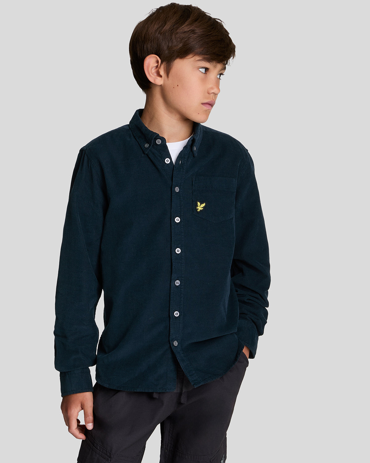 LYLE & SCOTT Cord shirt Mørkeblå