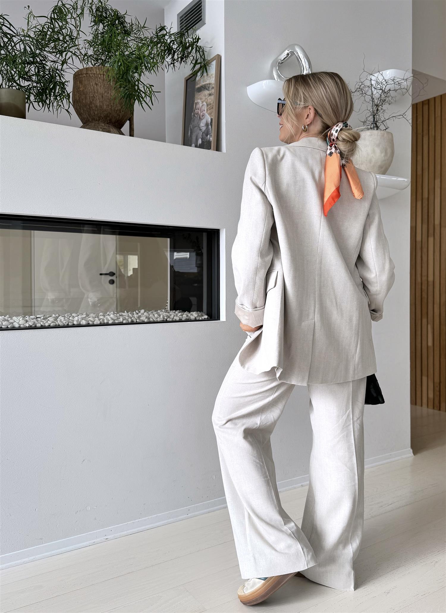 CO´ COUTURE Lisa Linen Wide Pant Bone