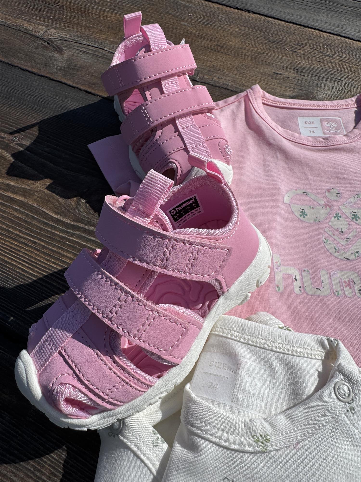 HUMMEL 0-4ÅR Sandal Velcro Rosa - Farmor Ingvarda