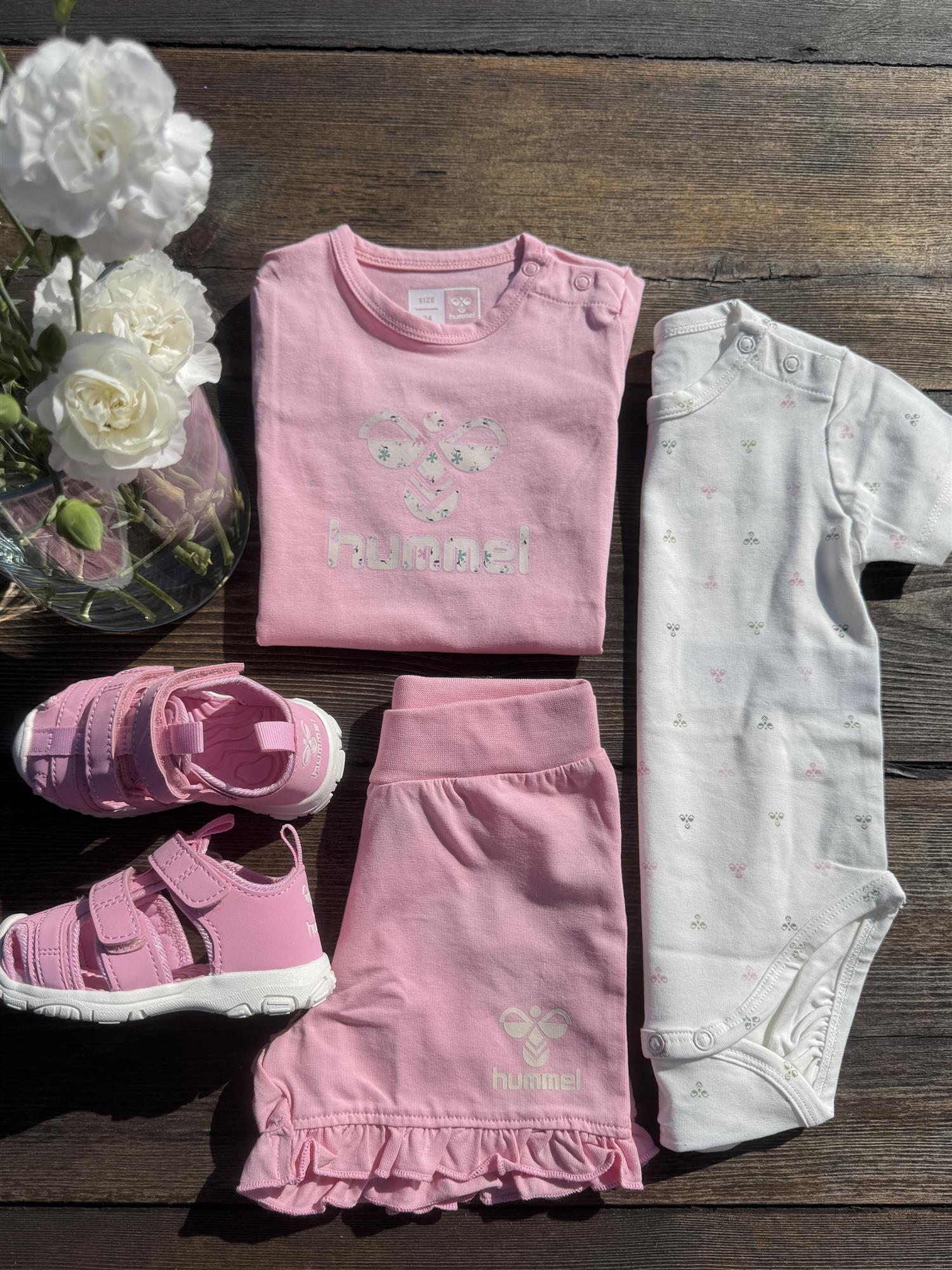 HUMMEL 0-4ÅR Ulla shorts Rosa - Farmor Ingvarda