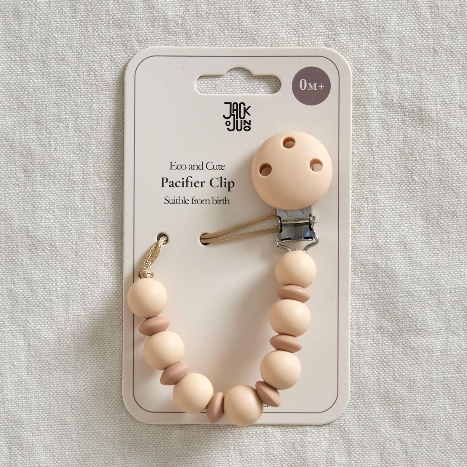 JACK o JUNO Pacifier Clip,Cookies&Cream - Farmor Ingvarda