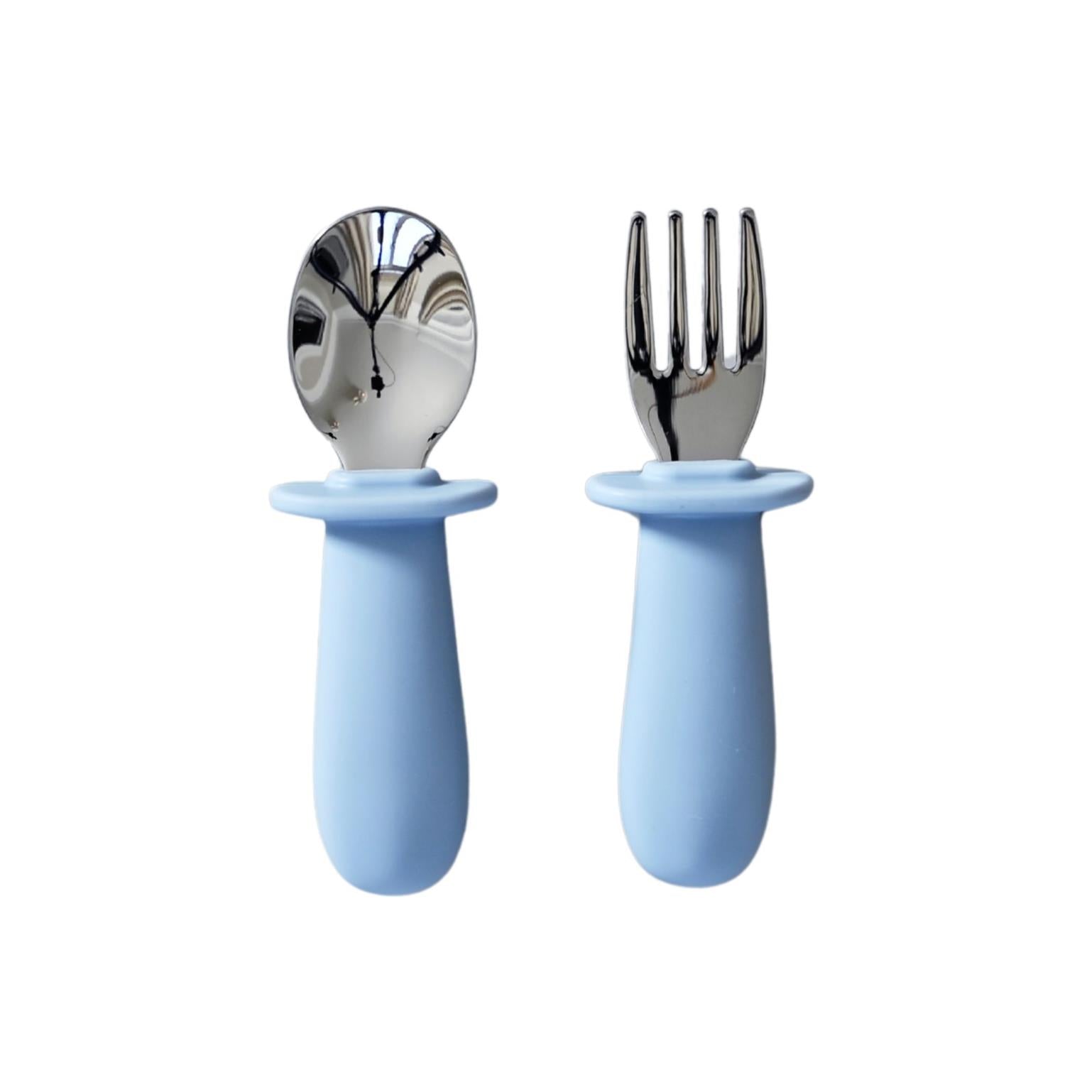 JACK o JUNO Baby Cutlery Set Lys Blå - Farmor Ingvarda