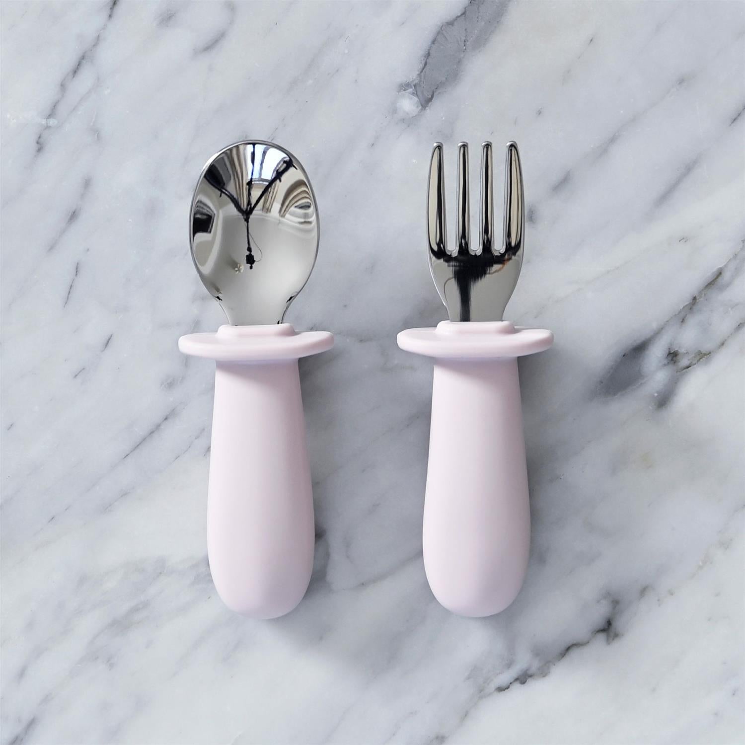 JACK o JUNO Baby Cutlery Set Lys Rosa - Farmor Ingvarda