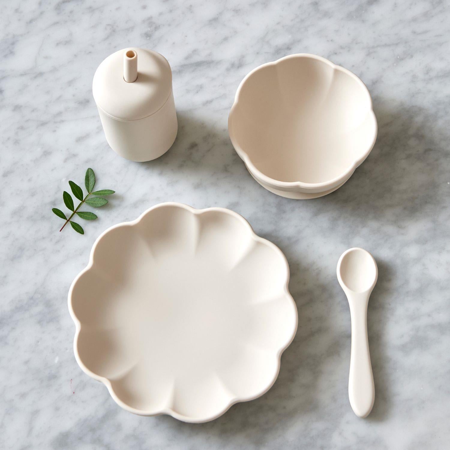 JACK o JUNO Little Poppy Dining Set Krem - Farmor Ingvarda