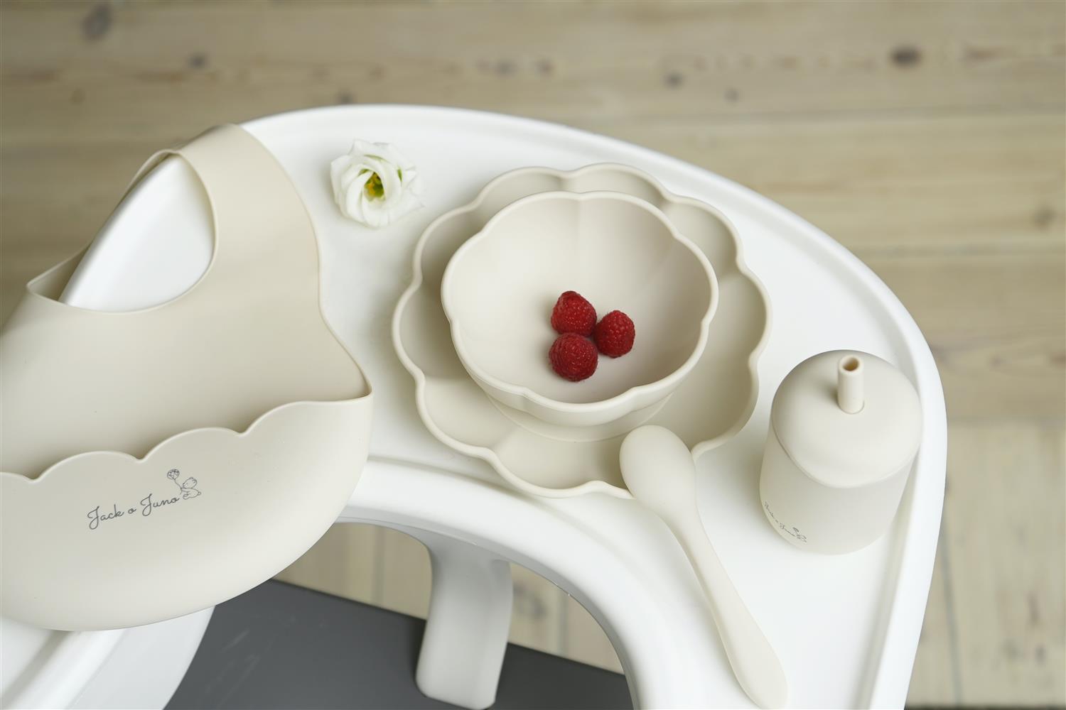 JACK o JUNO Little Poppy Dining Set Krem - Farmor Ingvarda