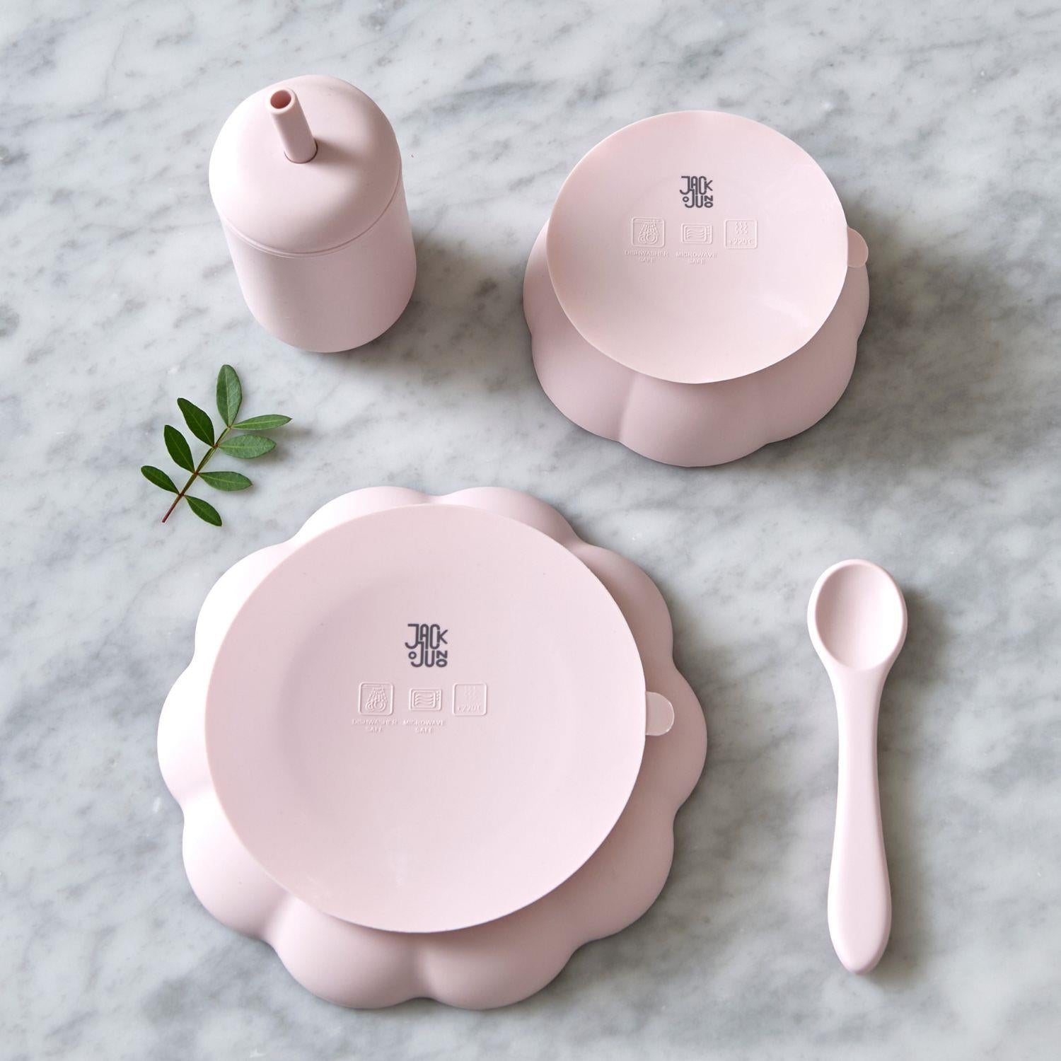JACK o JUNO Little Poppy Dining Set Lys Rosa - Farmor Ingvarda