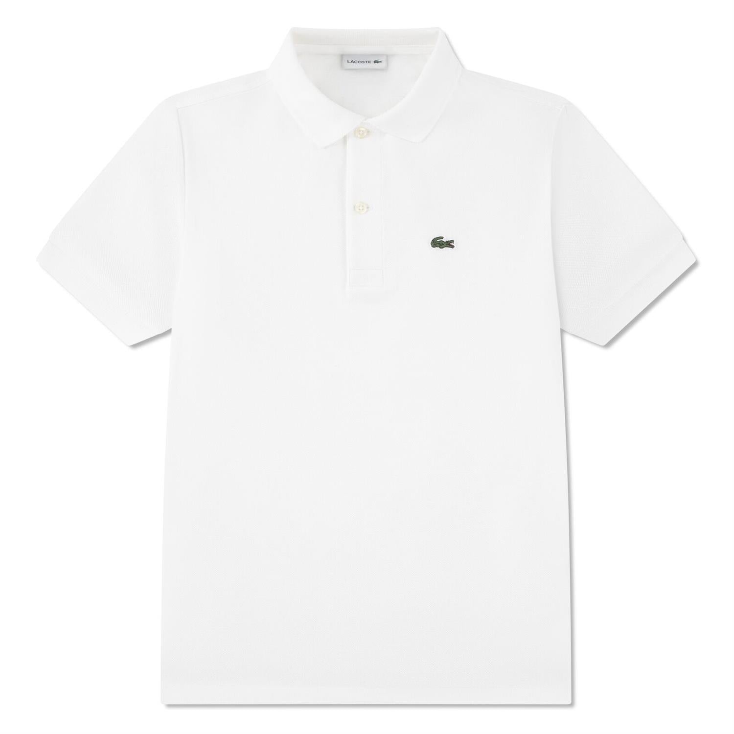 LACOSTE T-skjorte Pique Hvit - Farmor Ingvarda
