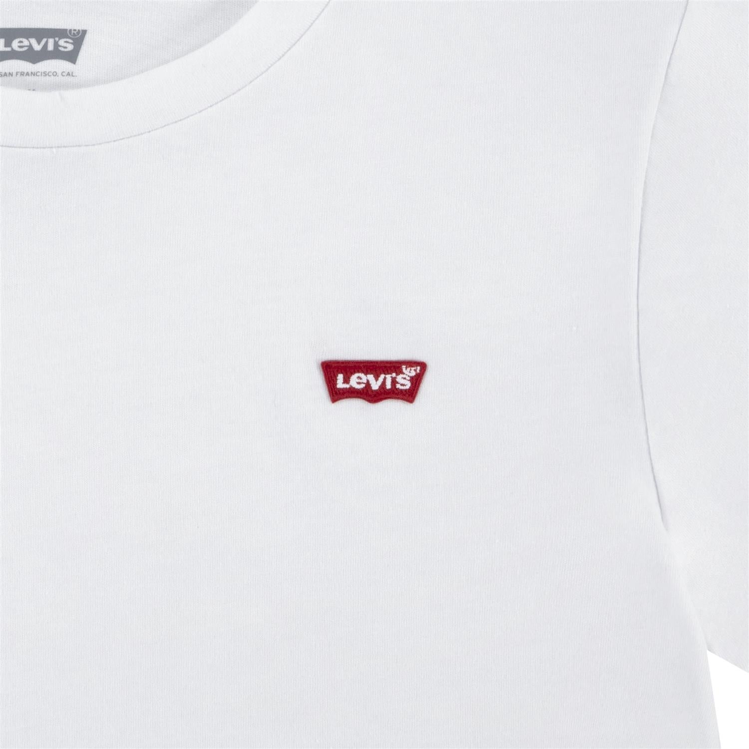 LEVIS 4-14ÅR T-skjorte m/liten logo Hvit - Farmor Ingvarda