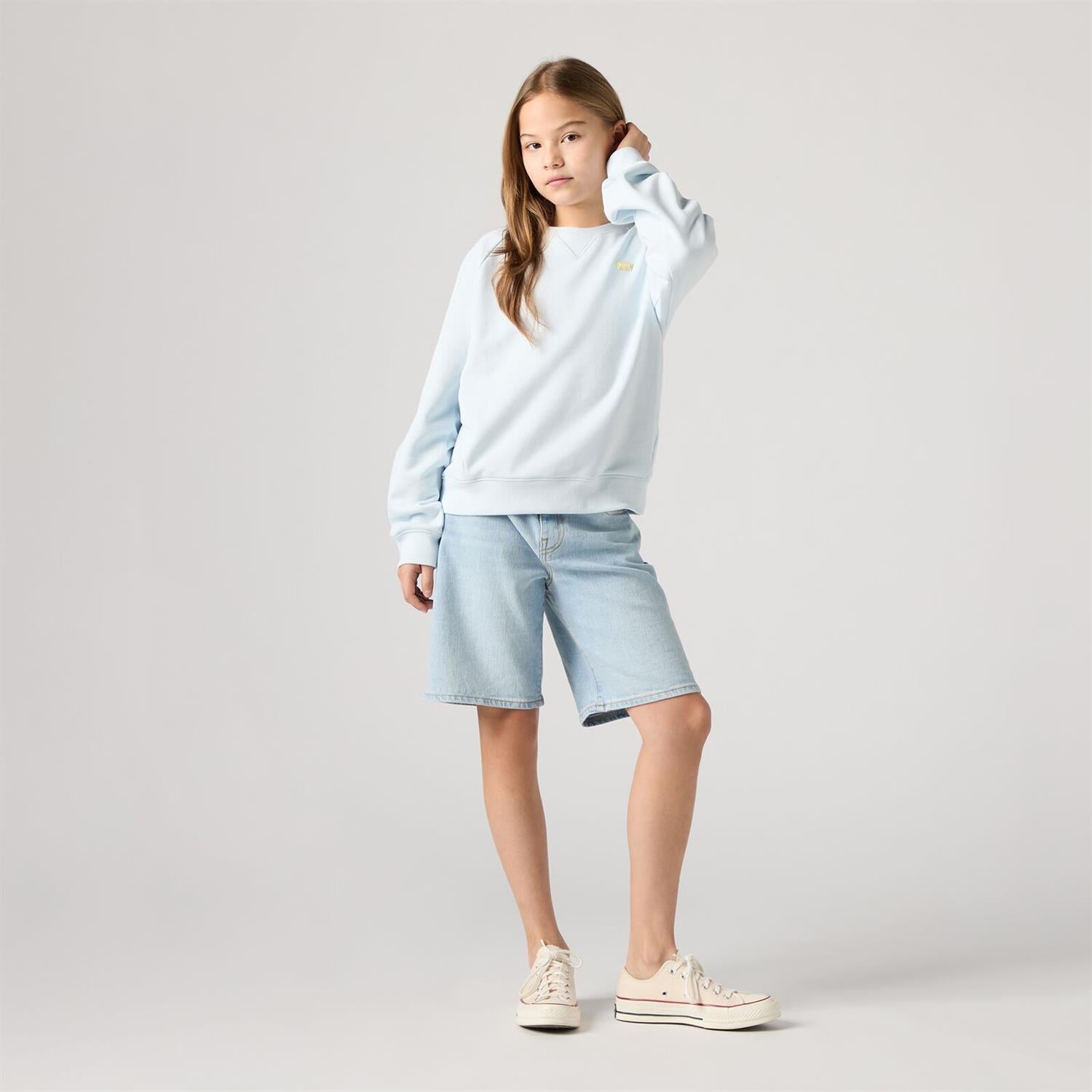 LEVIS 4-14ÅR Genser m/liten logo,Jente Lyseblå - Farmor Ingvarda