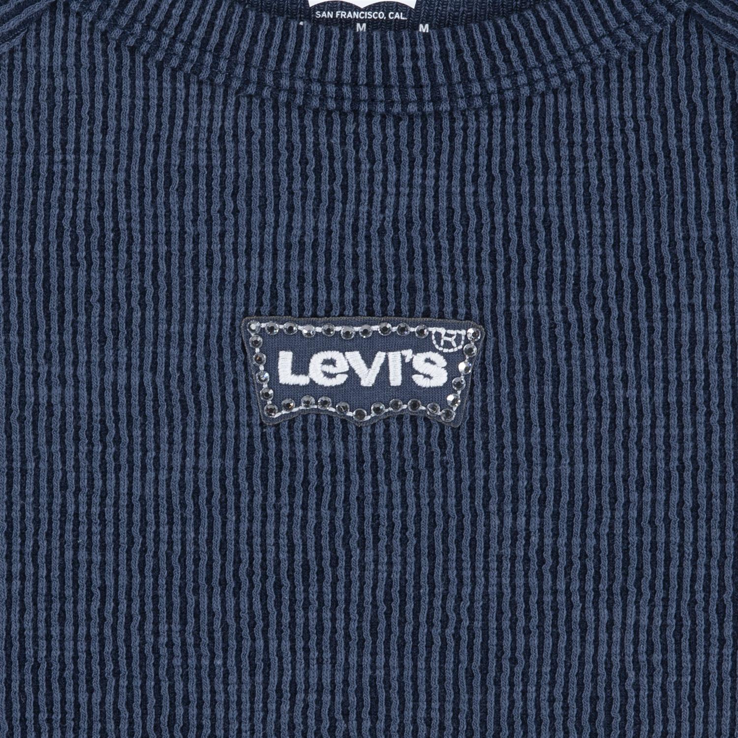 LEVIS T-skjorte Rib Blå - Farmor Ingvarda
