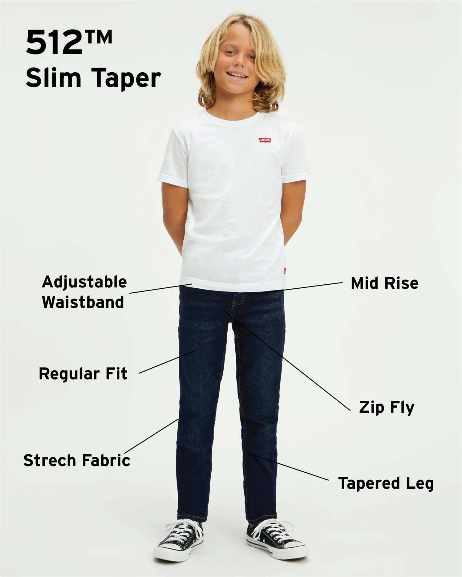 LEVIS 4-14ÅR 512 Slim taper Blå - Farmor Ingvarda