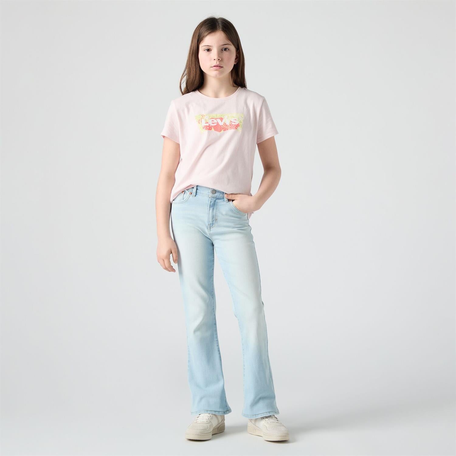 LEVIS 4-14ÅR 726 High Rise Flare Jeans Lys Dongeri - Farmor Ingvarda