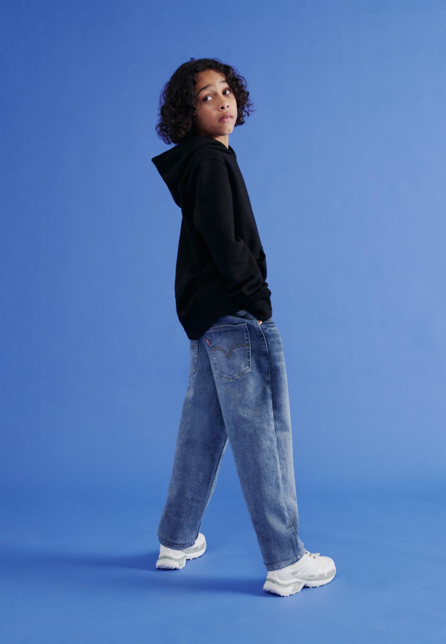 LEVIS 4-14ÅR Loose Taper Mellomblå - Farmor Ingvarda