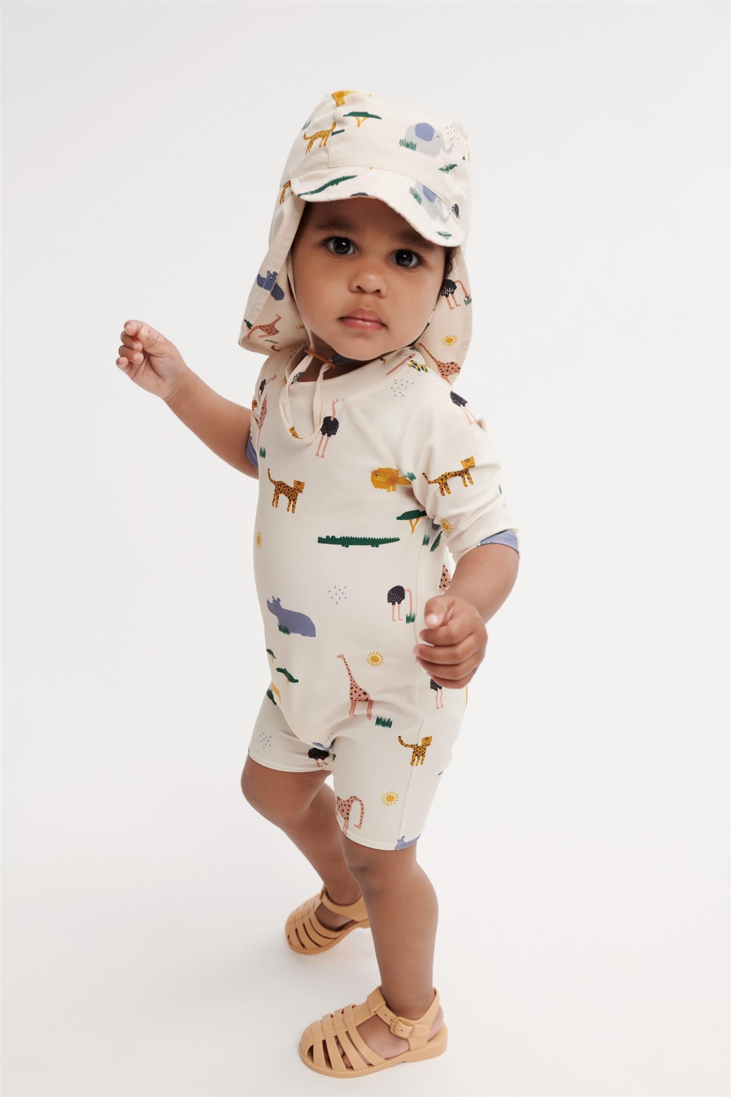 LIEWOOD Thor Baby Swim Jumpsuit,Safari - Farmor Ingvarda