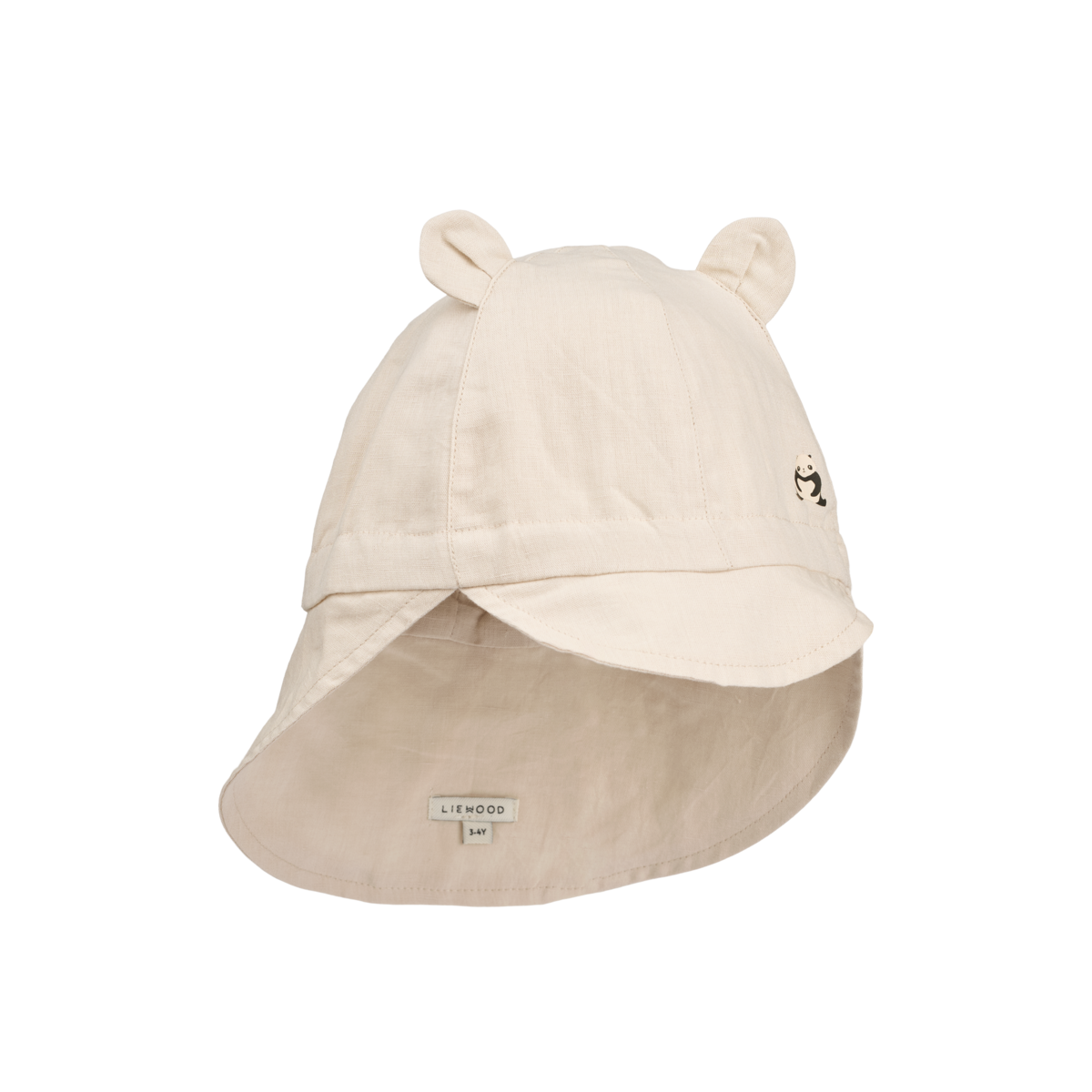 LIEWOOD Gorm Linen Sun Hat,Panda Sand - Farmor Ingvarda