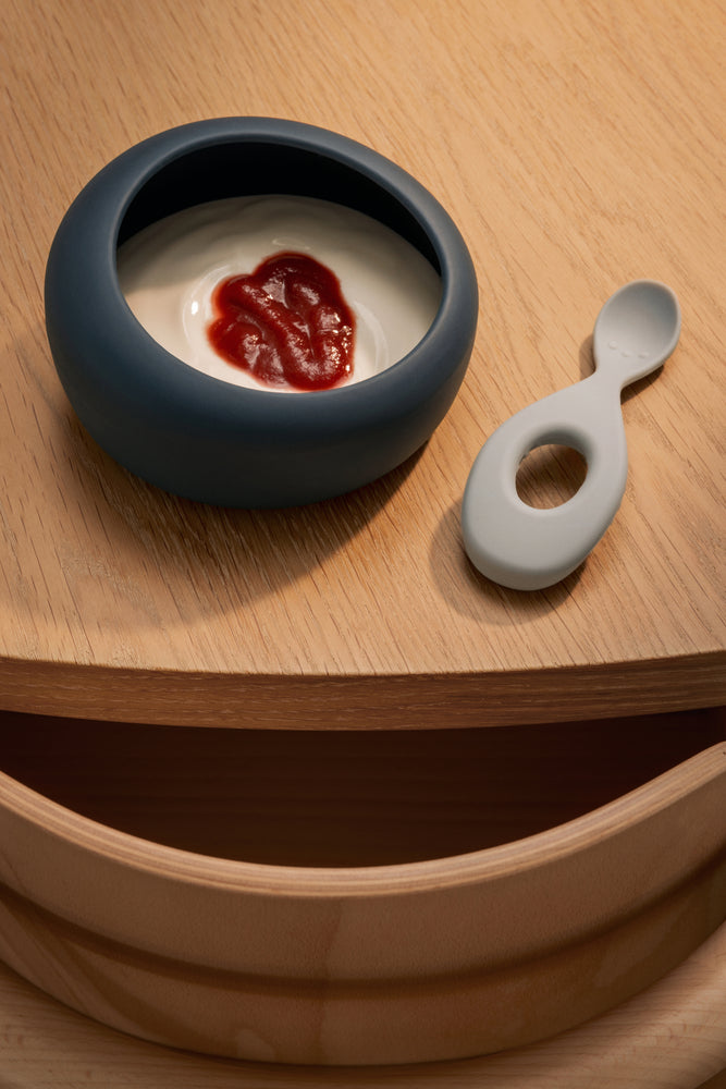 LIEWOOD Sparia Bowl w.Spoon Blå - Farmor Ingvarda