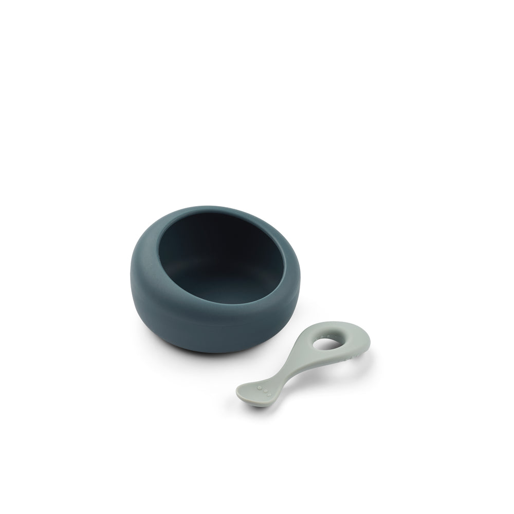 LIEWOOD Sparia Bowl w.Spoon Blå - Farmor Ingvarda