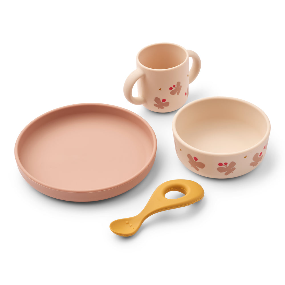 LIEWOOD Vivi Printed Tableware Set,Butterfly - Farmor Ingvarda