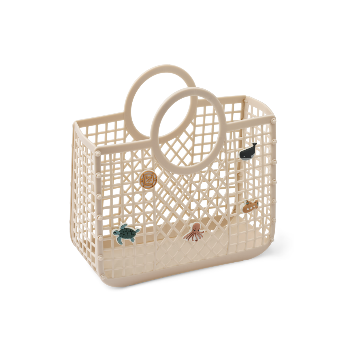 LIEWOOD Samantha Basket w.charms,liten Sand - Farmor Ingvarda