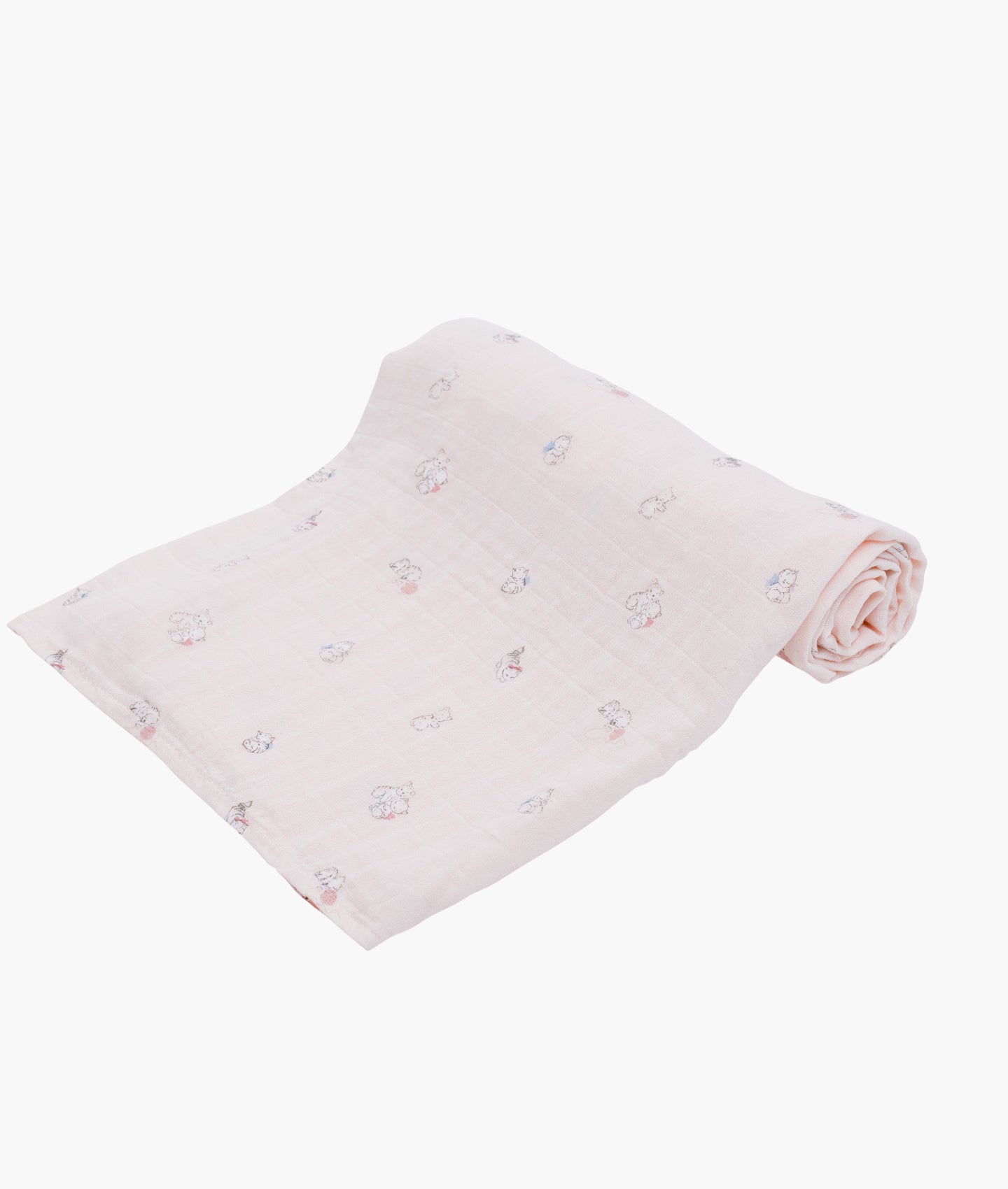 LIVLY Kittens Swaddle Blanket Lys Rosa - Farmor Ingvarda