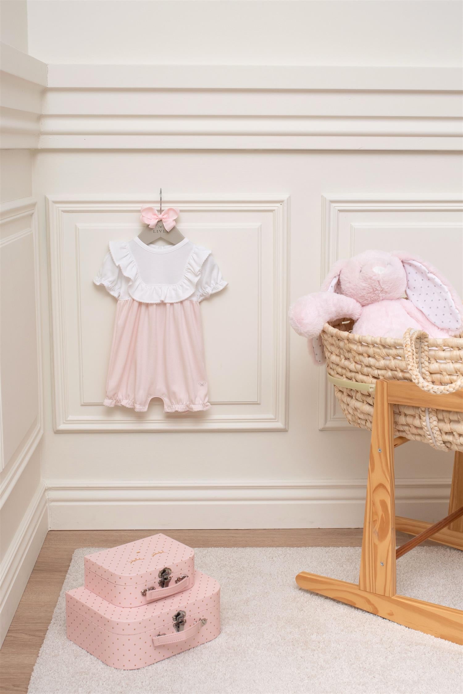 LIVLY Edith Jumpsuit Rosa/Hvit - Farmor Ingvarda