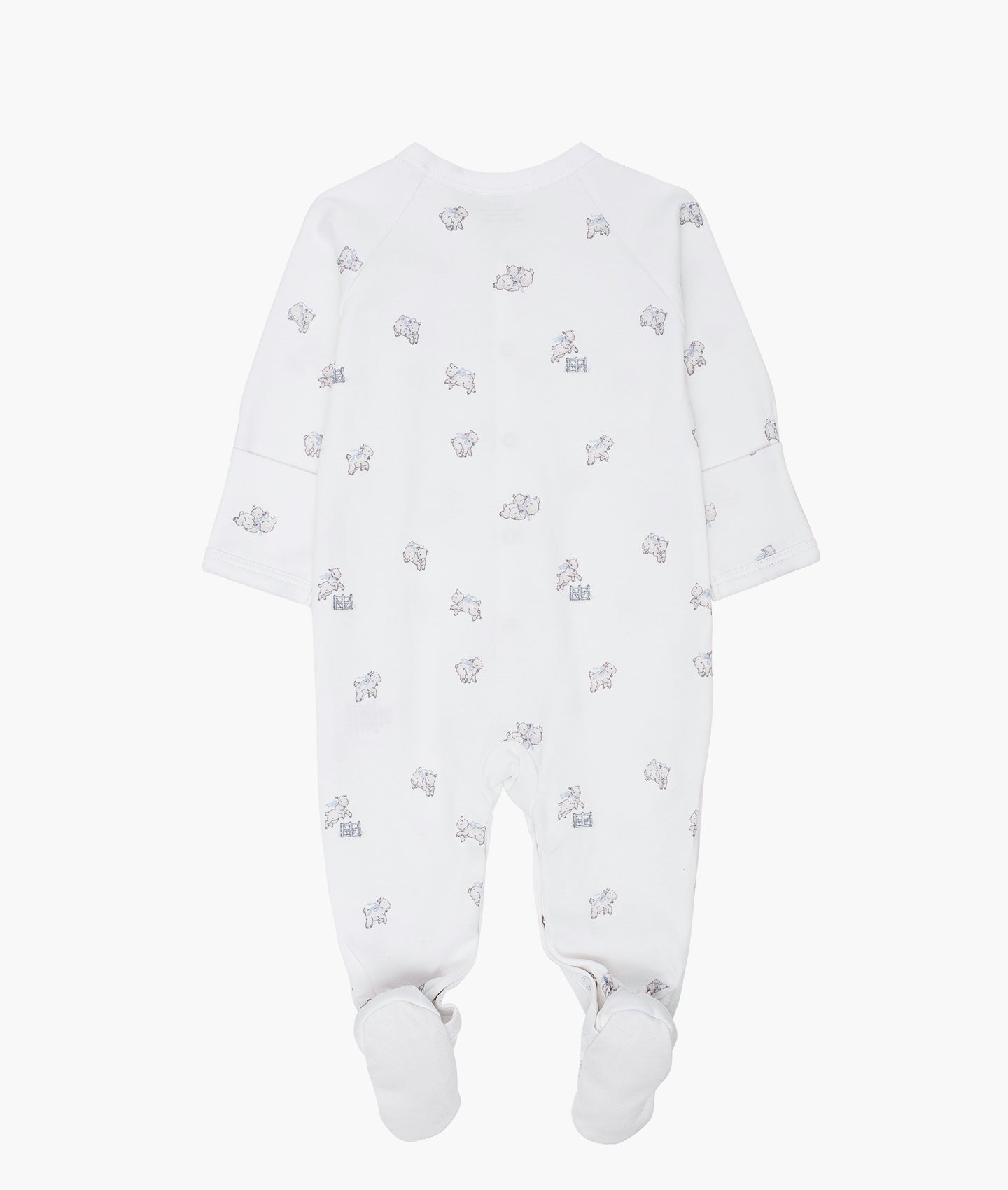 LIVLY Counting Sheep Simplicity Footie Hvit/Blå - Farmor Ingvarda
