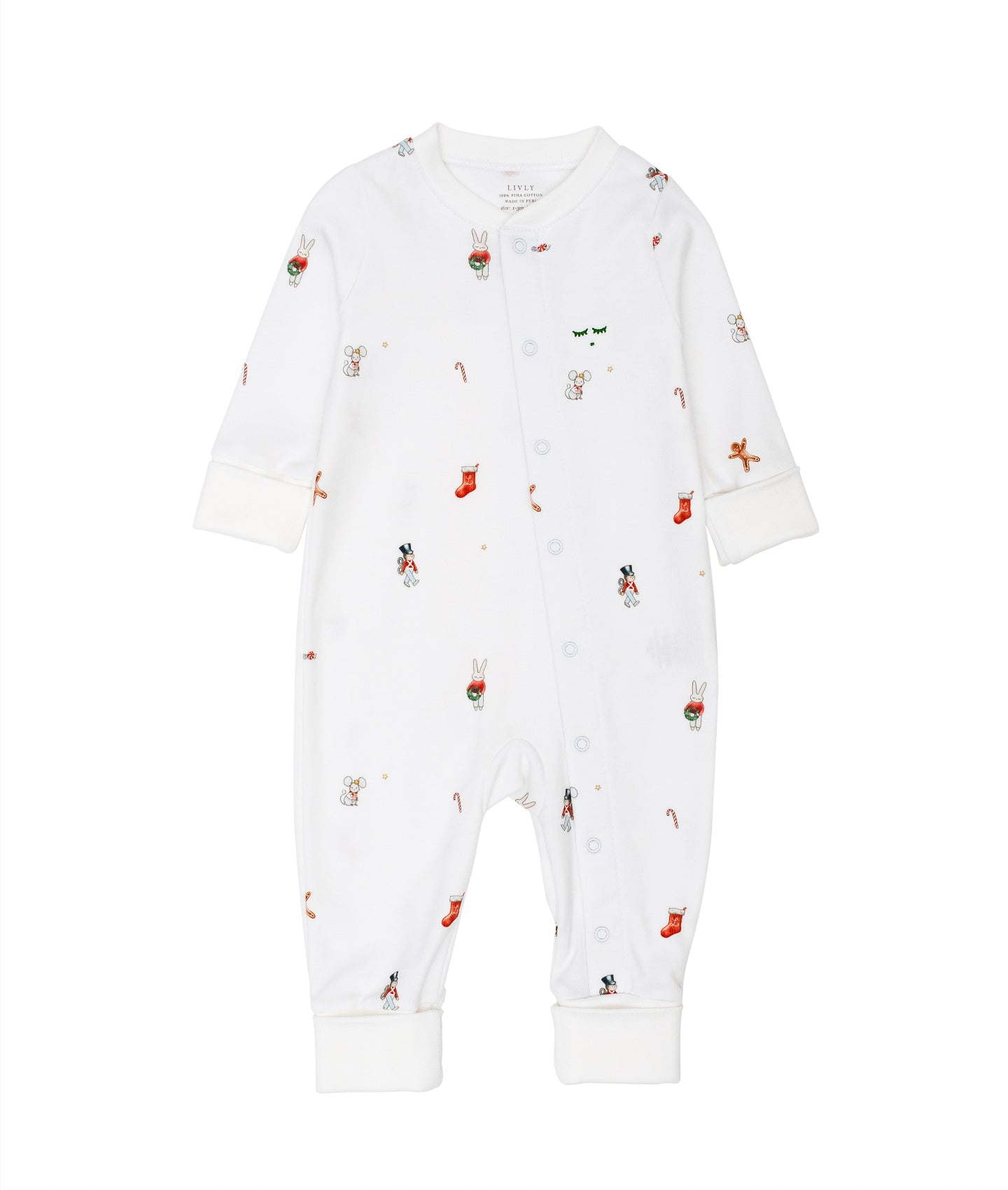LIVLY Nutcracker Overall Hvit - Farmor Ingvarda