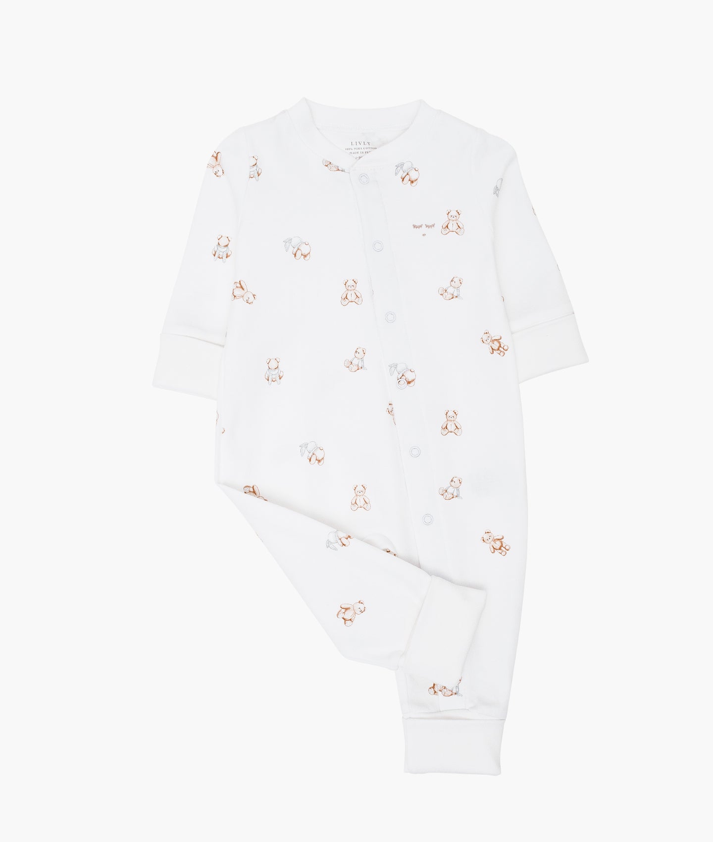 LIVLY Teddy Tay Overall Hvit - Farmor Ingvarda