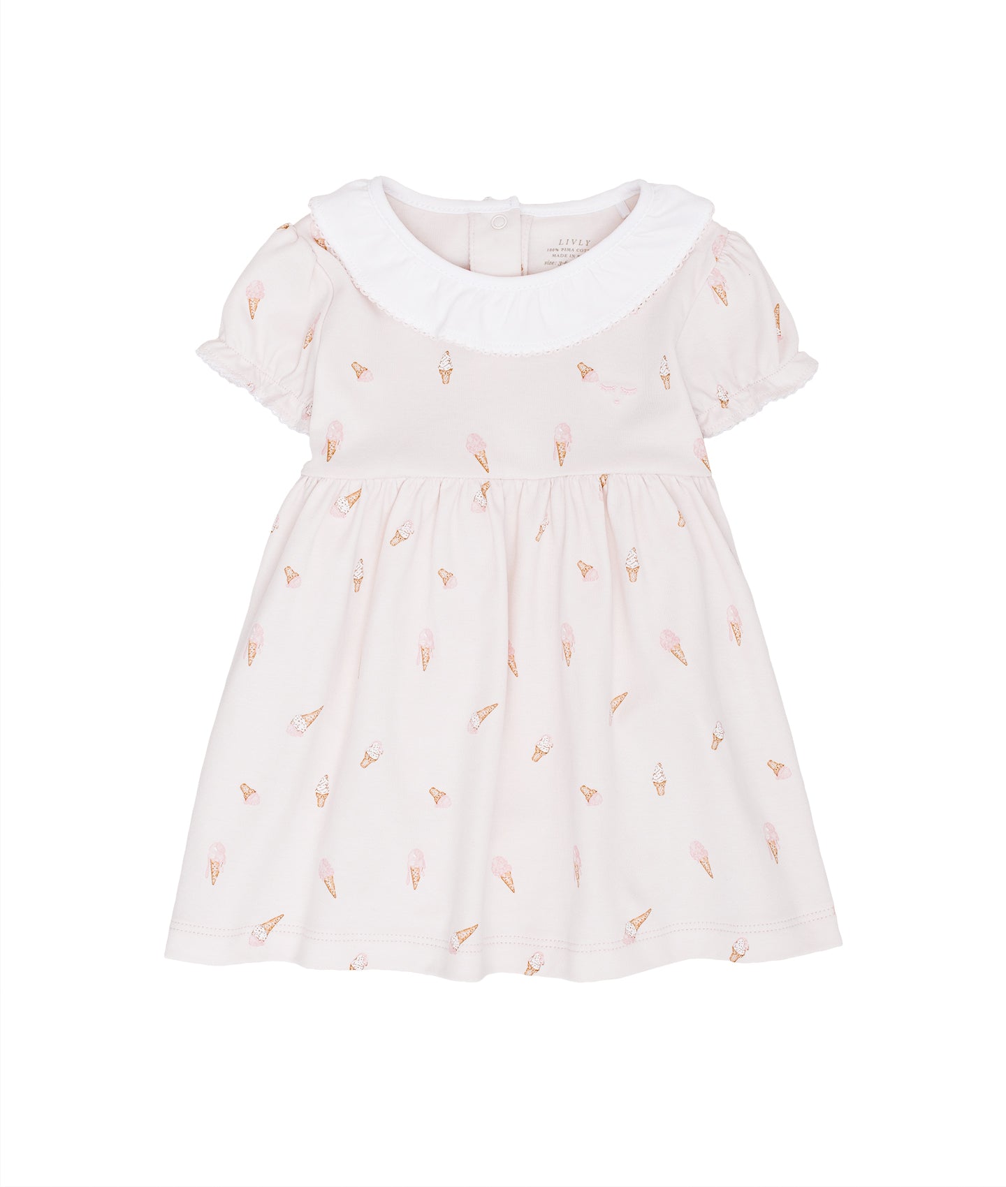 LIVLY Ice Cream Babydress Lys Rosa - Farmor Ingvarda