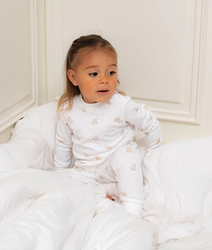 LIVLY Teddy Tay 2 Piece Set Hvit - Farmor Ingvarda