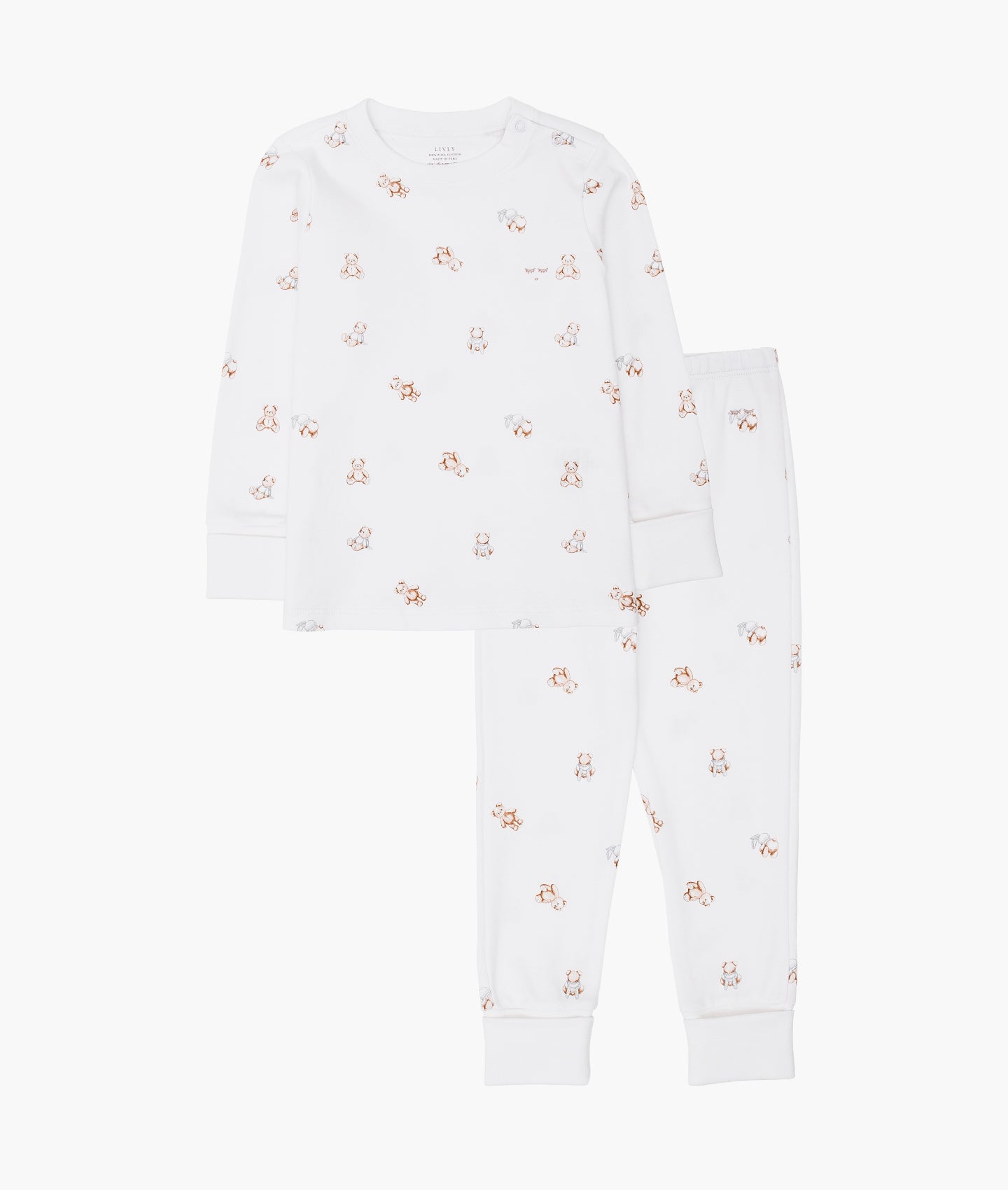 LIVLY Teddy Tay 2 Piece Set Hvit - Farmor Ingvarda