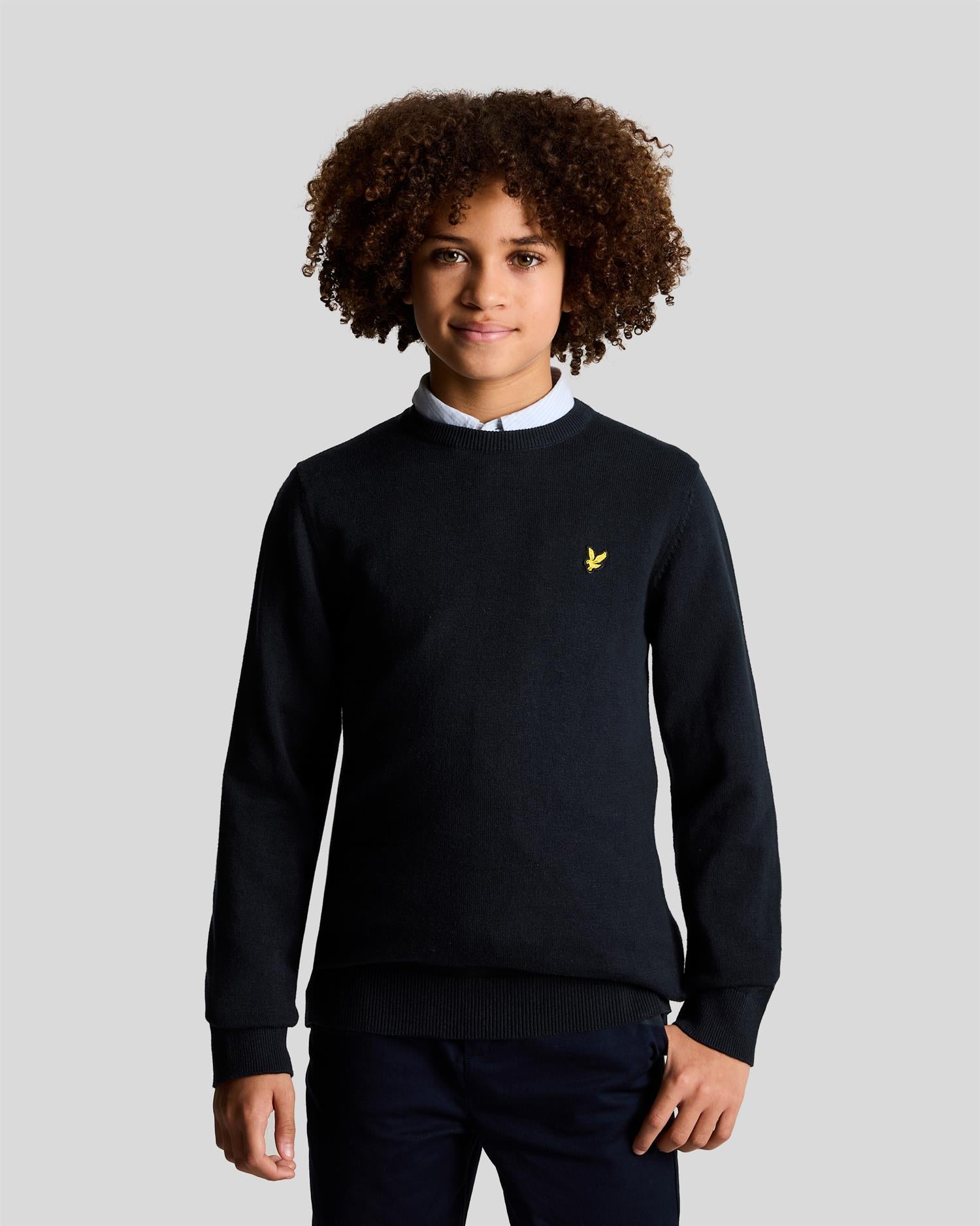 LYLE & SCOTT Strikket genser Mørkeblå - Farmor Ingvarda